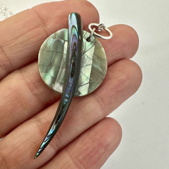 Abalone pendant necklace - Picture 4 of 9